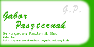 gabor paszternak business card